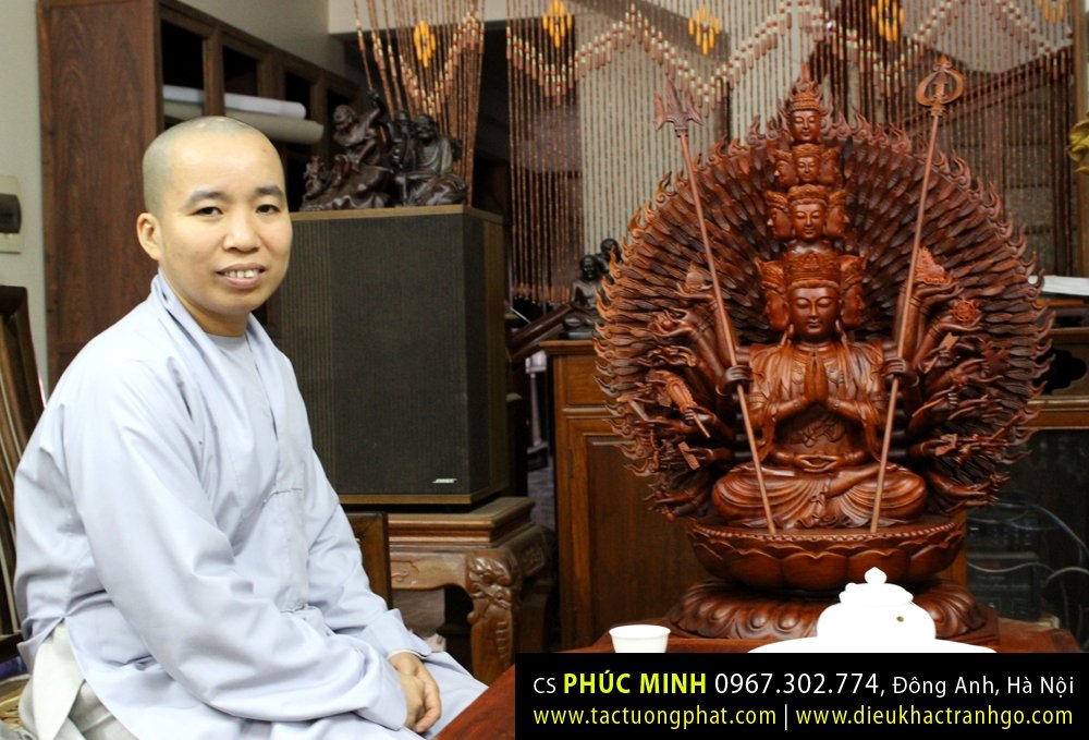 Sư cô An Tịnh - Đồng Nai thỉnh tượng Thiên Thủ Thiên Nhãn Thập Nhất Diện Quán Thế Âm Bồ Tát về chùa