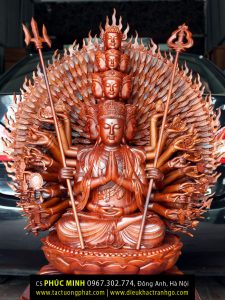 Tôn tượng Thiên thủ Thiên nhãn Thập nhất Diện Quán Thế Âm Bồ tát 42 thủ ấn Mật tông cao từ 82cm - 3.6m, phiên bản duy nhất Việt Nam.