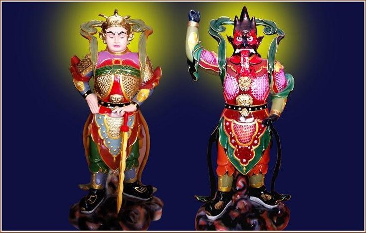 Bộ tượng Hộ pháp Vi đà và Tiêu diện Đại sĩ tại chùa Việt Nam