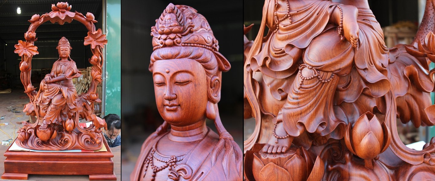 tượng quan âm ngự liên hoa, tuong quan am ngu lien hoa