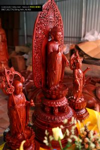 Buổi lễ Rước Bộ tượng Phật Thích ca, Quan âm Bồ tát, Địa tạng vương Bồ tát giao thoa tinh hoa Phật giáo Nhật Bản - Việt Nam và có sự pha trộn Đạo mẫu trong tượng Quan âm, về chùa Hòa Phúc (chi nhánh chùa Hoằng Pháp TP. HCM)