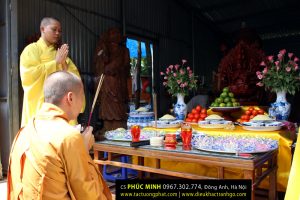 Lễ Thỉnh Tôn tượng Tôn tượng Thiên Thủ Thiên Nhãn Thập Nhất Diện Quán Thế Âm Bồ Tát 42 Thủ Ấn Mật Tông, cao 82cm, gỗ Hương từ Hà Nội về Vũng Tàu.