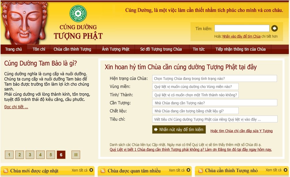 Chụp ảnh riêng Phần đầu Trang chủ của Web