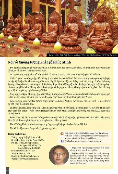 Tạp chí tượng Phật có hồn-tinh xảo-đẹp 20 trang-in màu- đẹp