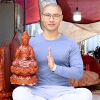 Tượng Quan âm Bồ tát ngồi cao 40cm