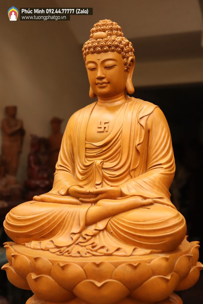 Tôn tượng Phật A di đà lối Hoa tông cỡ nhỏ để thờ tại gia