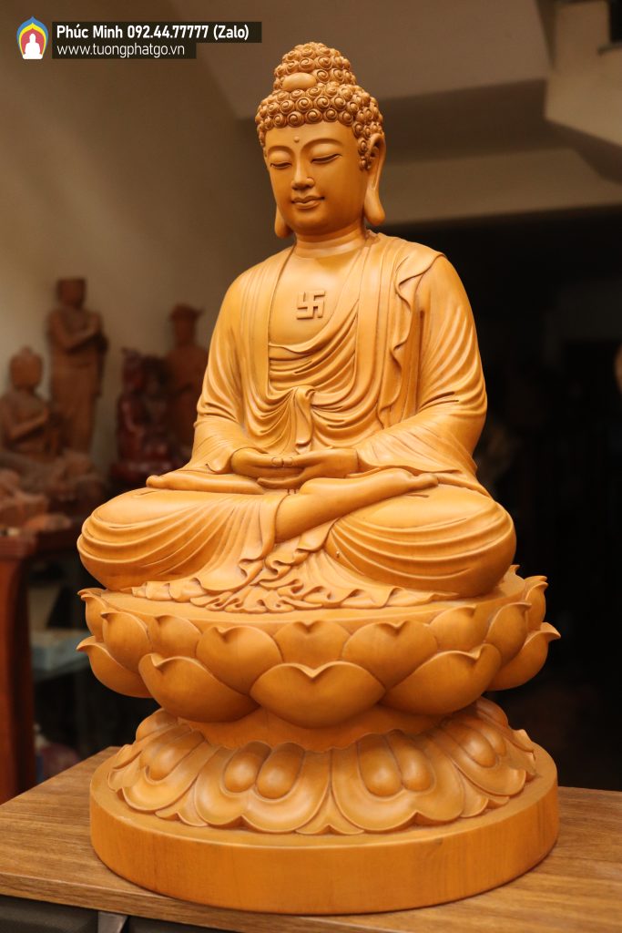 Tôn tượng Phật A di đà lối Hoa tông cỡ nhỏ để thờ tại gia