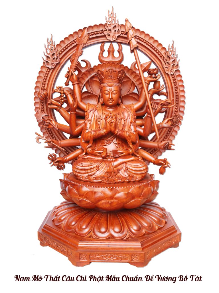 Tượng Phật mẫu Chuẩn đề khổ ảnh 60x80 cm