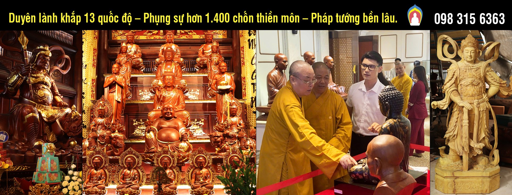 Tượng Phật gỗ Phúc Minh. Nghệ nhân tạc tượng Phật có hồn, cỡ lớn
